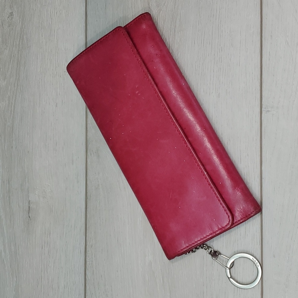 HOBO Womens Pink Leather Wallet